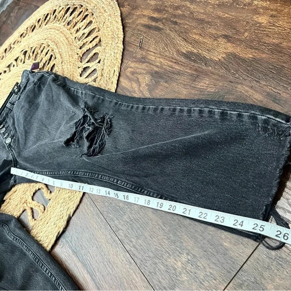 FREE PEOPLE Black Blossom Rigid High Rise Jean 30 - Picture 5 of 5